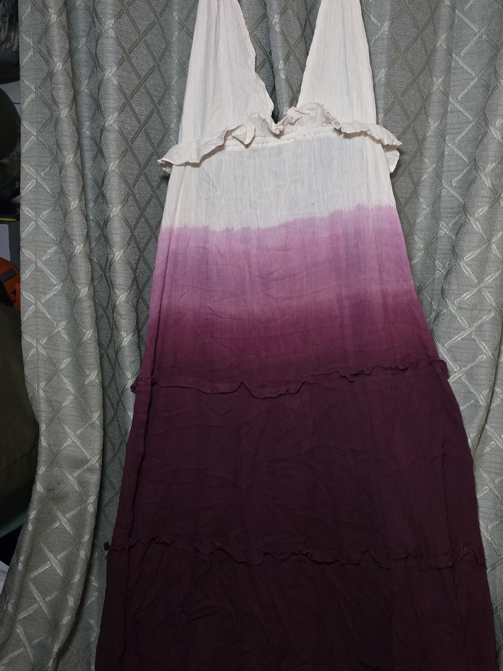 EARTHBOUND Ombre Halter Maxi Dress in Cream and Pink